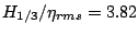 $H_{1/3}/\eta_{rms}=3.82$