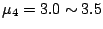 $\mu_4=3.0\sim3.5$