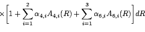 \begin{displaymath}
\left.
\begin{array}{l@{\, = \,}l}
\alpha_{4,1} & \display...
...16}\times 3^{4}}\,\mu_3^4 \\ \avspace
\end{array} \right\},
\end{displaymath}