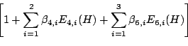 \begin{displaymath}
\left.
\begin{array}{l@{\, = \,}l}
\beta_{4,1} & \displays...
...{28}\times 3^{4}}\,\mu_3^4
\\ \avspace
\end{array}\right\}
\end{displaymath}