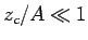 $z_c/A \ll 1$