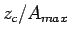 $z_c/A_{max}$